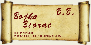 Bojko Biorac vizit kartica